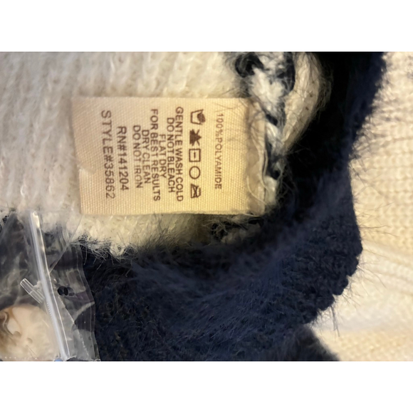 NWT Size Large Hem & Thread Black and White Cardigan Sweater - Picture 6 of 7